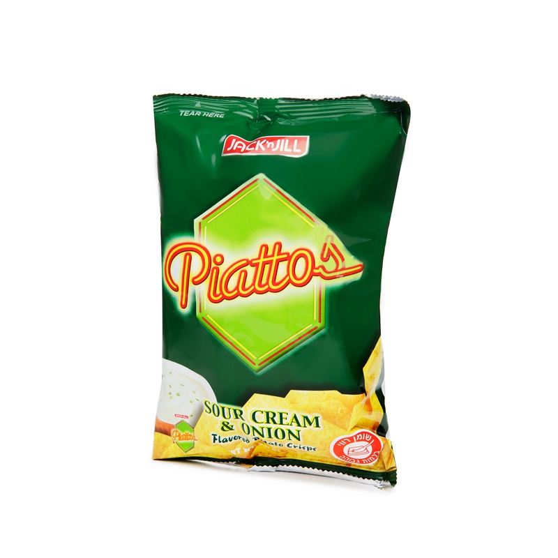 PIATTOS חטיף ע"ב תפו"א בטעם שמנת ובצל 85 ג'